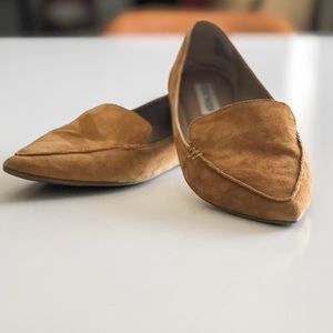 Steve Madden Feather Loafer Flat Mustard Suede